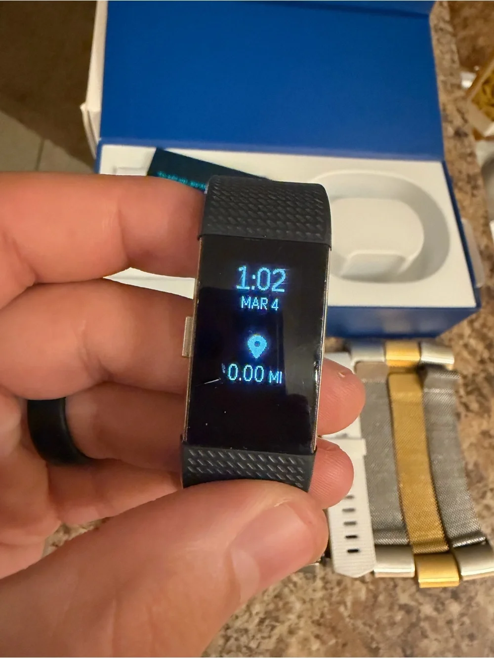 Fitbit Charge 2 Black Fitness Tracker with Interchangeable Bands